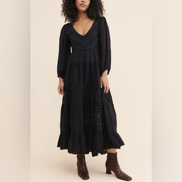 Free People Mockingbird Maxi Dress in Black NWT Size Small - Picture 13 of 16